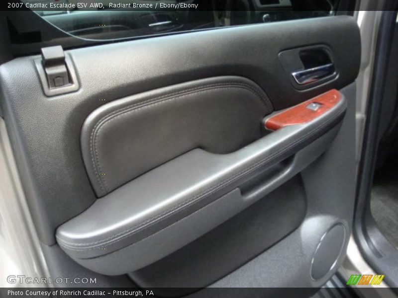 Radiant Bronze / Ebony/Ebony 2007 Cadillac Escalade ESV AWD