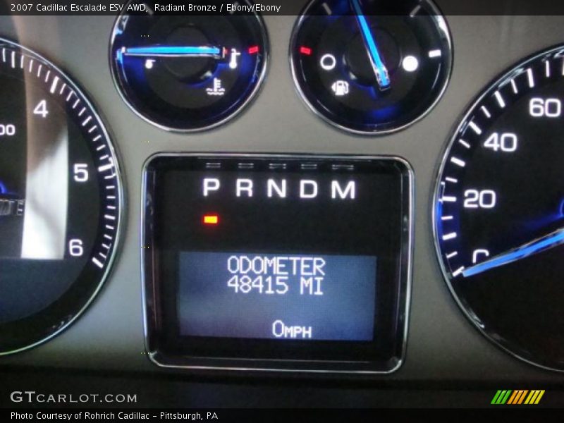 Radiant Bronze / Ebony/Ebony 2007 Cadillac Escalade ESV AWD