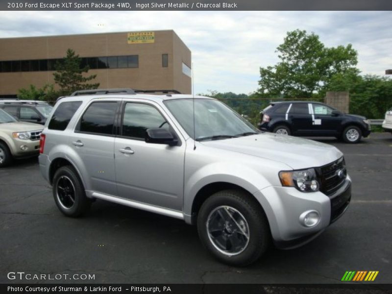 Ingot Silver Metallic / Charcoal Black 2010 Ford Escape XLT Sport Package 4WD