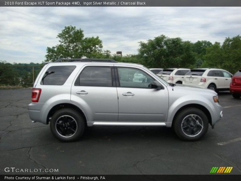 Ingot Silver Metallic / Charcoal Black 2010 Ford Escape XLT Sport Package 4WD