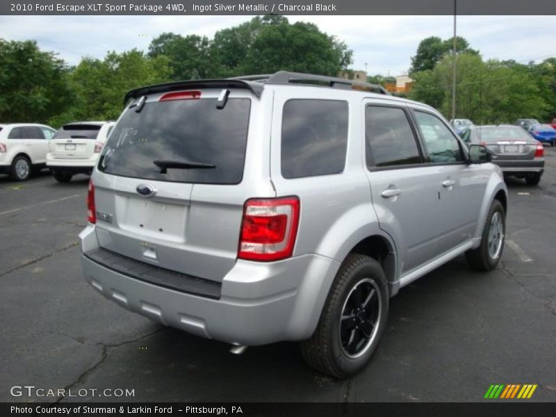 Ingot Silver Metallic / Charcoal Black 2010 Ford Escape XLT Sport Package 4WD