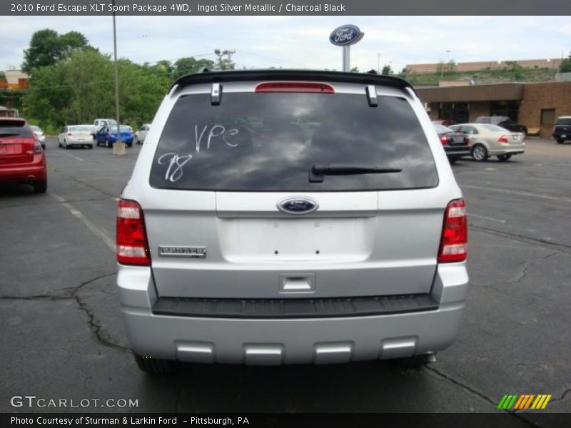 Ingot Silver Metallic / Charcoal Black 2010 Ford Escape XLT Sport Package 4WD