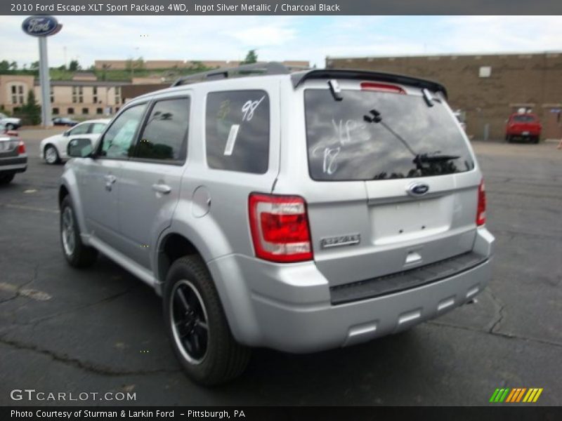 Ingot Silver Metallic / Charcoal Black 2010 Ford Escape XLT Sport Package 4WD