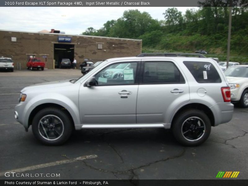 Ingot Silver Metallic / Charcoal Black 2010 Ford Escape XLT Sport Package 4WD