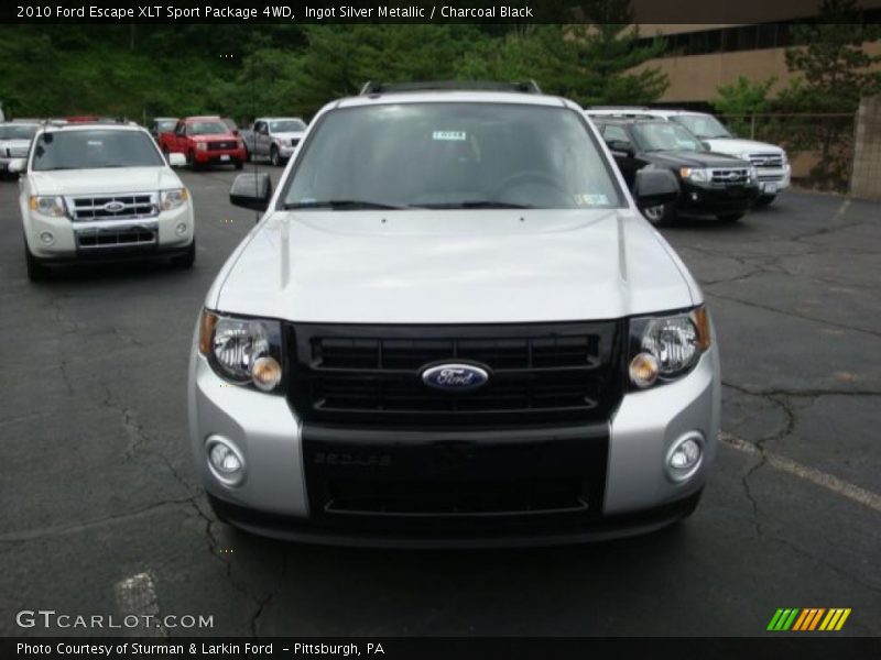 Ingot Silver Metallic / Charcoal Black 2010 Ford Escape XLT Sport Package 4WD
