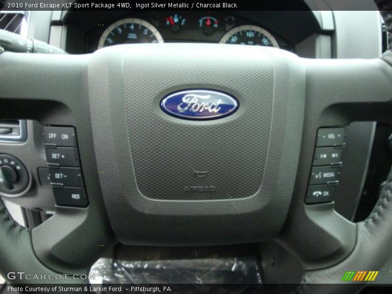 Ingot Silver Metallic / Charcoal Black 2010 Ford Escape XLT Sport Package 4WD