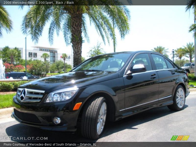 Black / Black 2008 Mercedes-Benz C 300 Sport