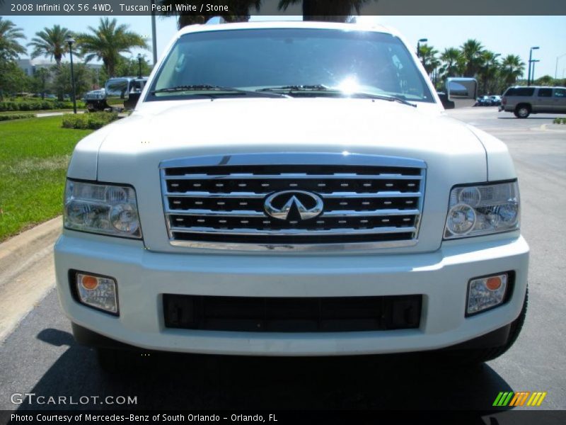 Tuscan Pearl White / Stone 2008 Infiniti QX 56 4WD