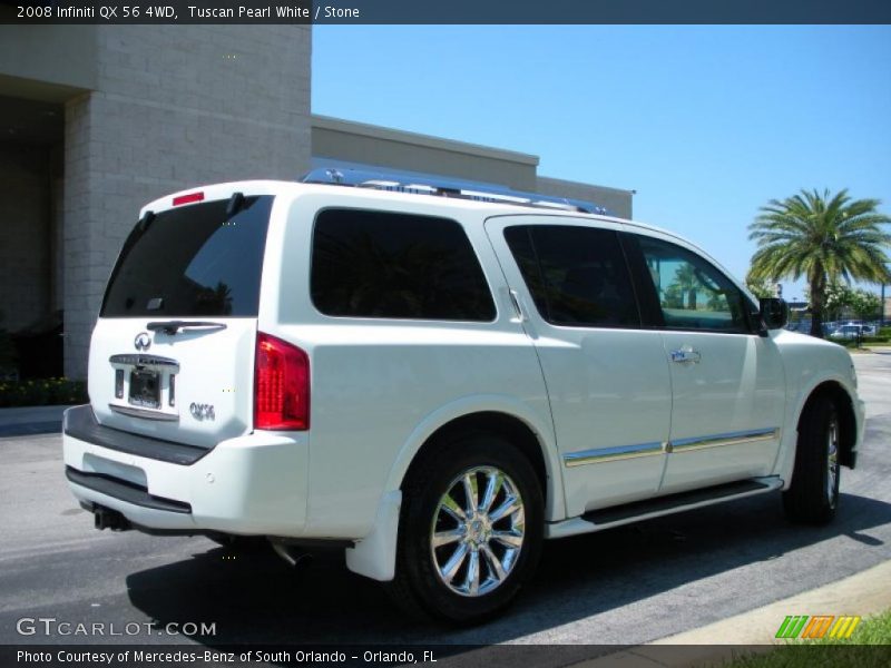 Tuscan Pearl White / Stone 2008 Infiniti QX 56 4WD