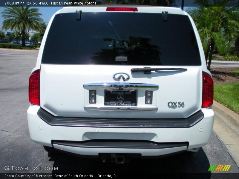 Tuscan Pearl White / Stone 2008 Infiniti QX 56 4WD