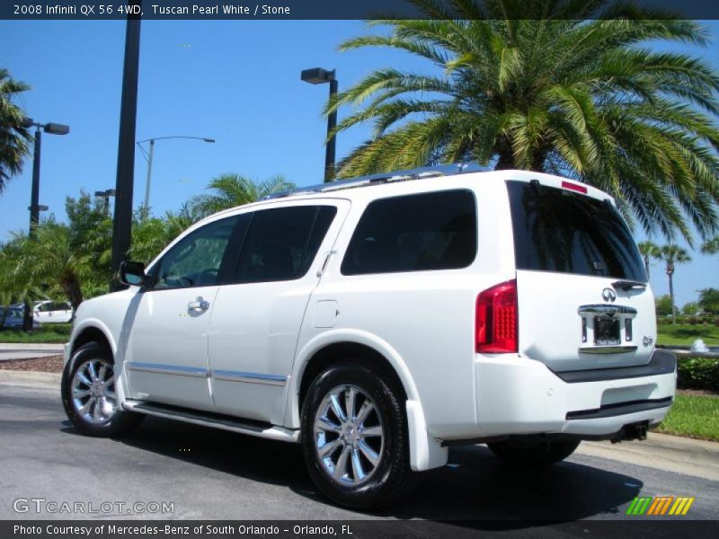 Tuscan Pearl White / Stone 2008 Infiniti QX 56 4WD