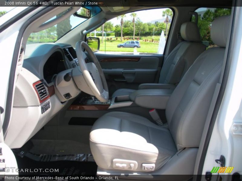 Tuscan Pearl White / Stone 2008 Infiniti QX 56 4WD
