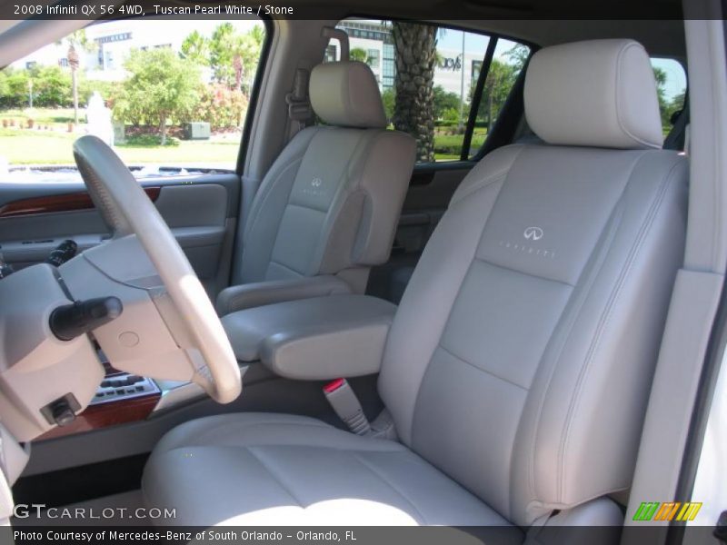 Tuscan Pearl White / Stone 2008 Infiniti QX 56 4WD