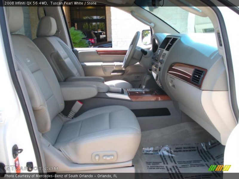 Tuscan Pearl White / Stone 2008 Infiniti QX 56 4WD