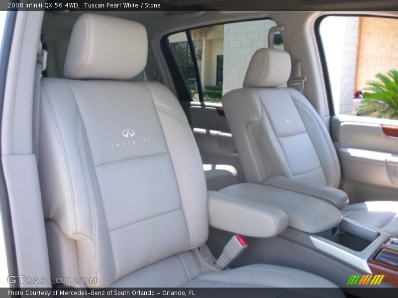Tuscan Pearl White / Stone 2008 Infiniti QX 56 4WD