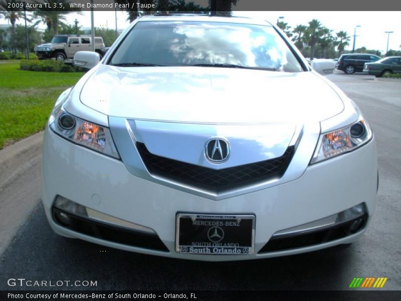 White Diamond Pearl / Taupe 2009 Acura TL 3.5