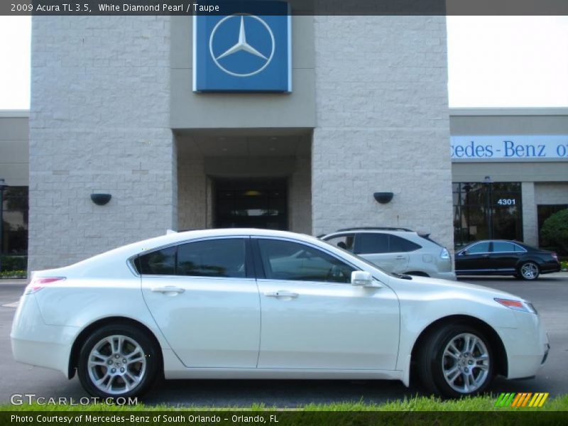 White Diamond Pearl / Taupe 2009 Acura TL 3.5