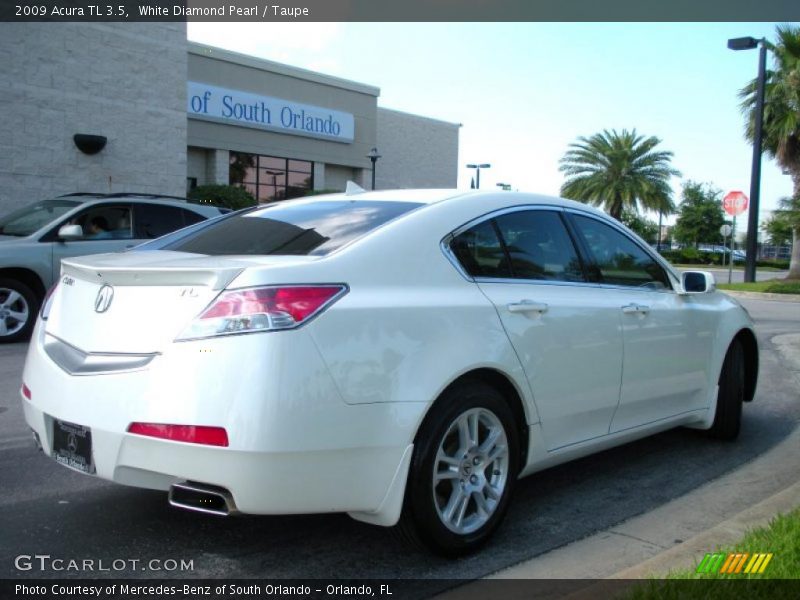White Diamond Pearl / Taupe 2009 Acura TL 3.5