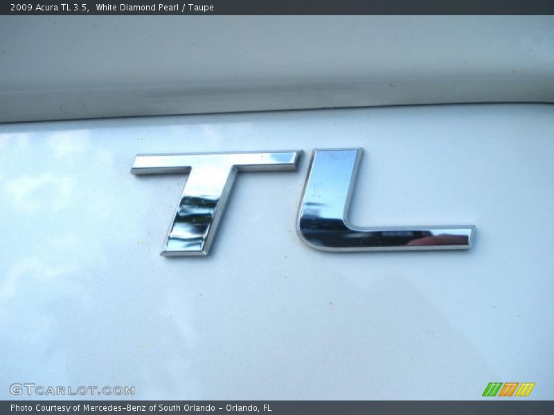 White Diamond Pearl / Taupe 2009 Acura TL 3.5