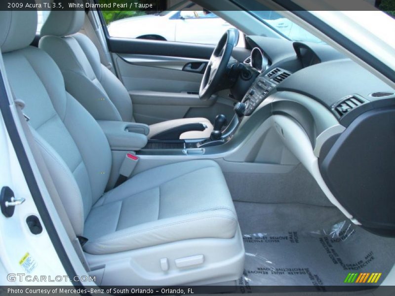 White Diamond Pearl / Taupe 2009 Acura TL 3.5