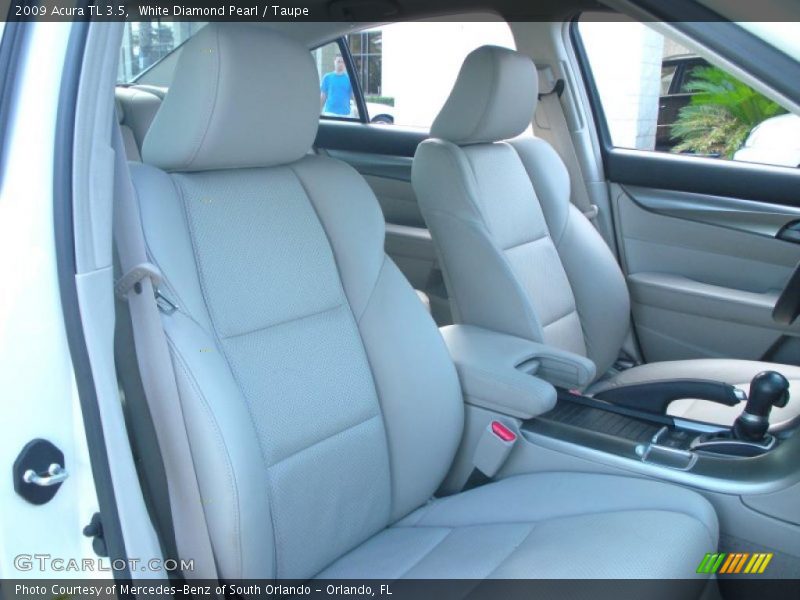 White Diamond Pearl / Taupe 2009 Acura TL 3.5