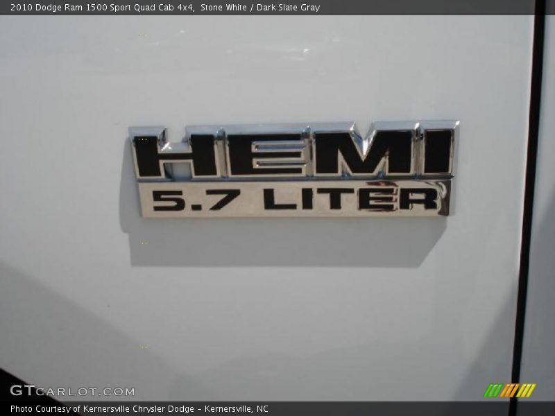 Stone White / Dark Slate Gray 2010 Dodge Ram 1500 Sport Quad Cab 4x4