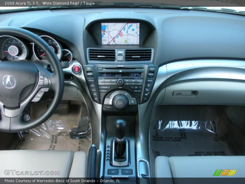 White Diamond Pearl / Taupe 2009 Acura TL 3.5