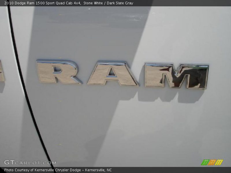Stone White / Dark Slate Gray 2010 Dodge Ram 1500 Sport Quad Cab 4x4