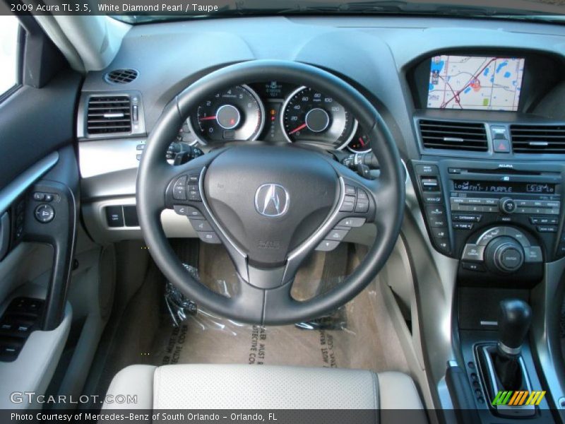White Diamond Pearl / Taupe 2009 Acura TL 3.5