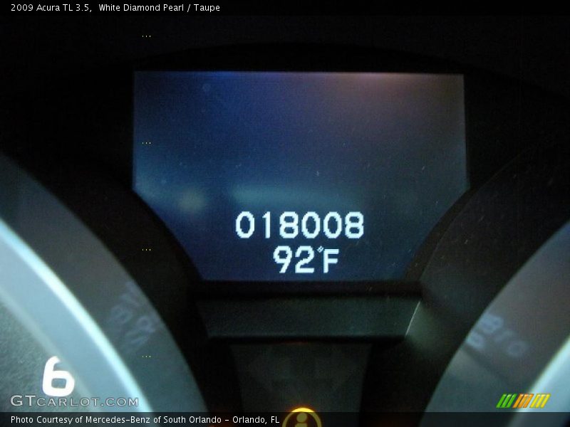 White Diamond Pearl / Taupe 2009 Acura TL 3.5