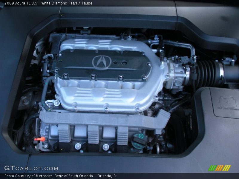 White Diamond Pearl / Taupe 2009 Acura TL 3.5