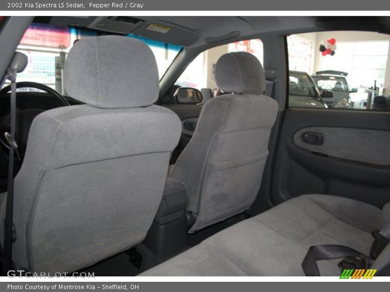 Pepper Red / Gray 2002 Kia Spectra LS Sedan