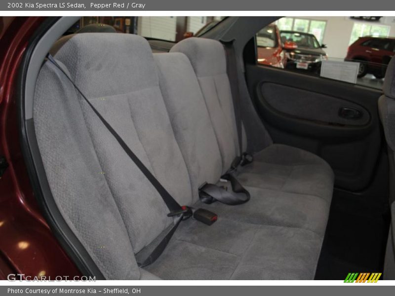 Pepper Red / Gray 2002 Kia Spectra LS Sedan