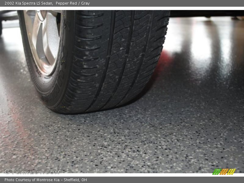 Pepper Red / Gray 2002 Kia Spectra LS Sedan