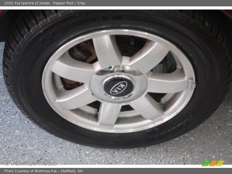Pepper Red / Gray 2002 Kia Spectra LS Sedan