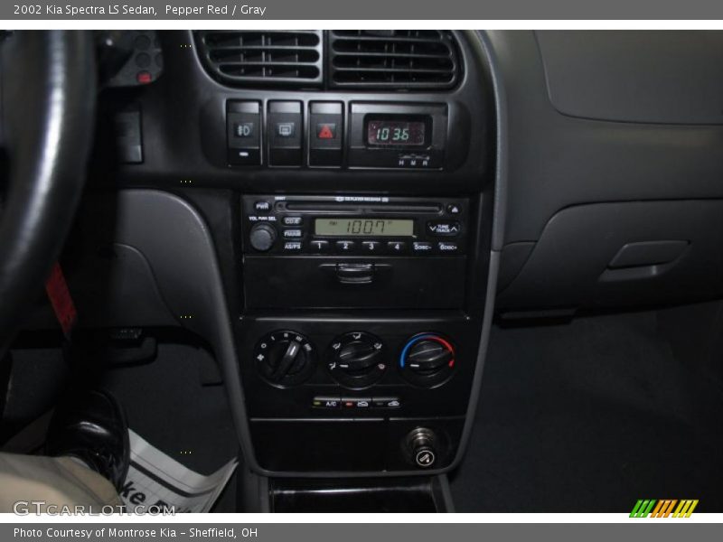 Pepper Red / Gray 2002 Kia Spectra LS Sedan