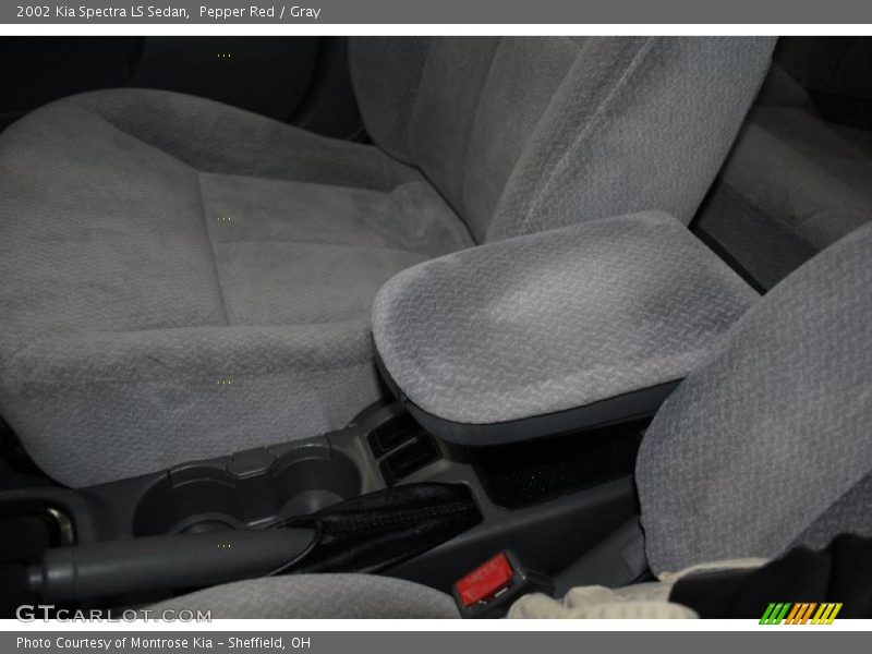 Pepper Red / Gray 2002 Kia Spectra LS Sedan
