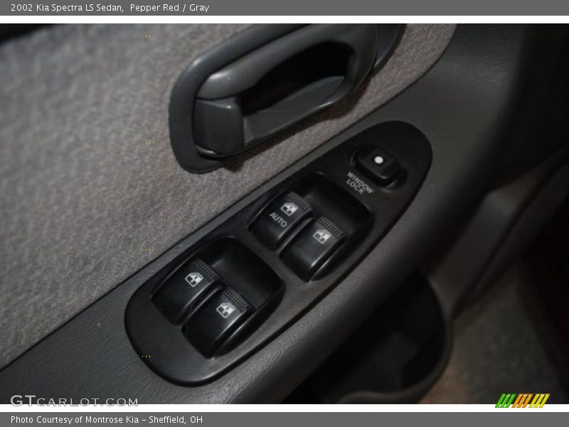 Pepper Red / Gray 2002 Kia Spectra LS Sedan