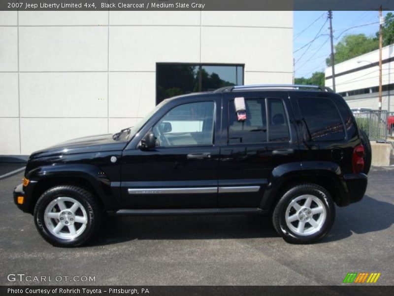 Black Clearcoat / Medium Slate Gray 2007 Jeep Liberty Limited 4x4