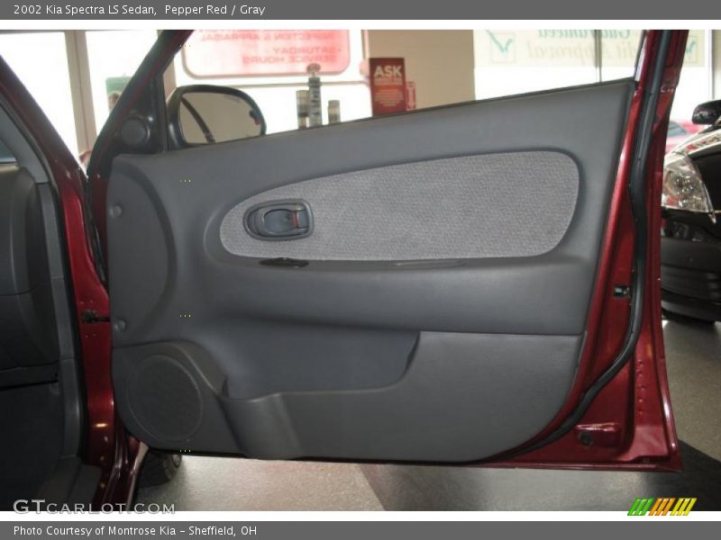 Pepper Red / Gray 2002 Kia Spectra LS Sedan