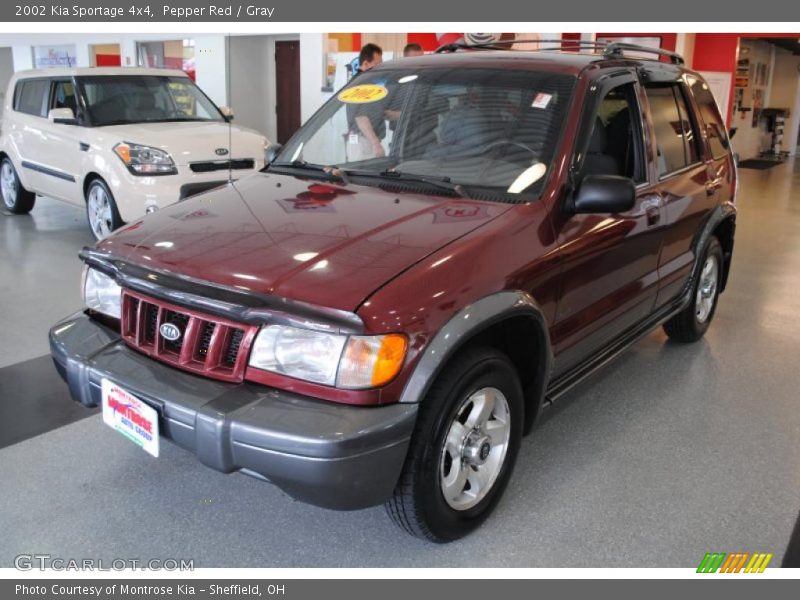 Pepper Red / Gray 2002 Kia Sportage 4x4