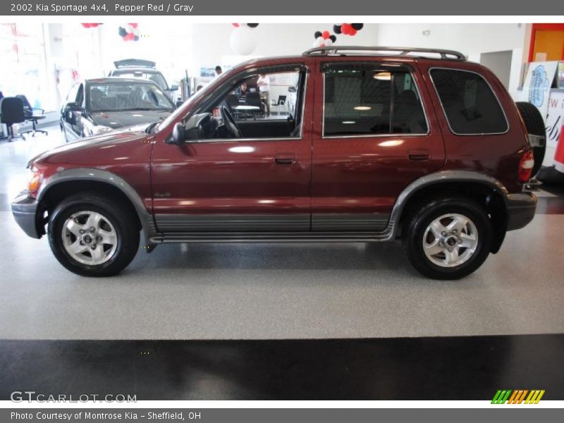 Pepper Red / Gray 2002 Kia Sportage 4x4