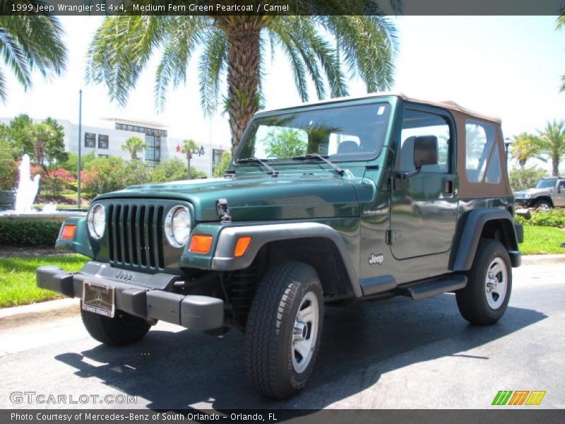 Medium Fern Green Pearlcoat / Camel 1999 Jeep Wrangler SE 4x4