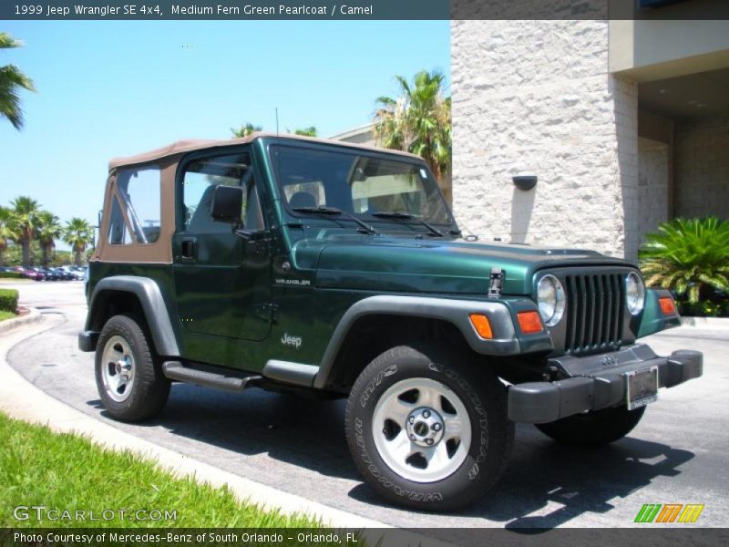 Medium Fern Green Pearlcoat / Camel 1999 Jeep Wrangler SE 4x4
