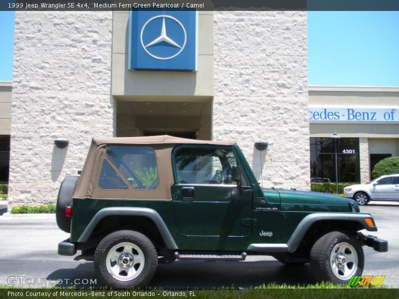 Medium Fern Green Pearlcoat / Camel 1999 Jeep Wrangler SE 4x4