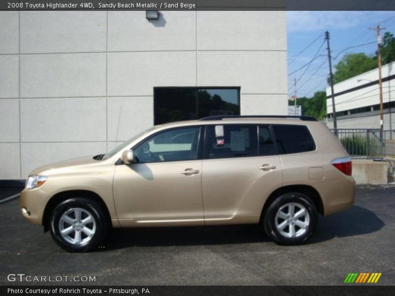 Sandy Beach Metallic / Sand Beige 2008 Toyota Highlander 4WD