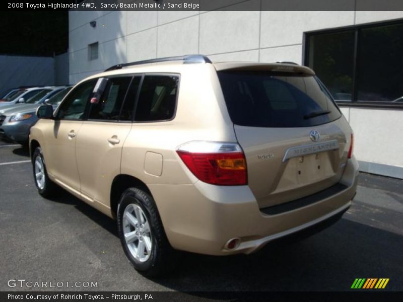 Sandy Beach Metallic / Sand Beige 2008 Toyota Highlander 4WD
