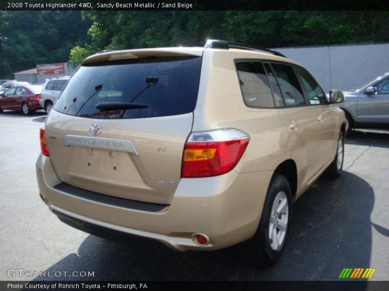 Sandy Beach Metallic / Sand Beige 2008 Toyota Highlander 4WD