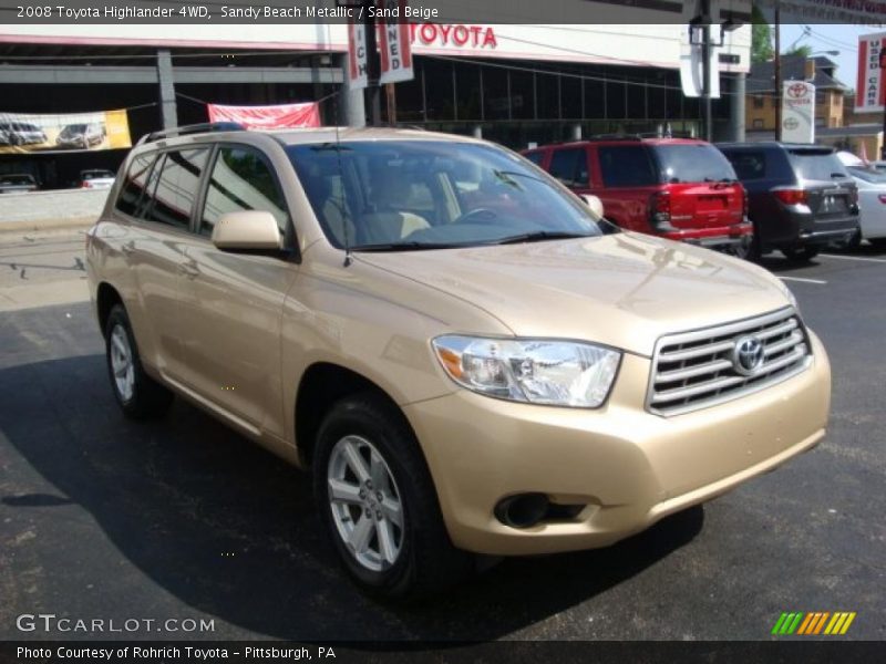 Sandy Beach Metallic / Sand Beige 2008 Toyota Highlander 4WD