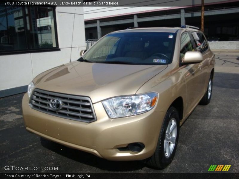 Sandy Beach Metallic / Sand Beige 2008 Toyota Highlander 4WD